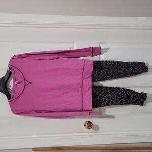 Flirtitude M pink and back sleep set